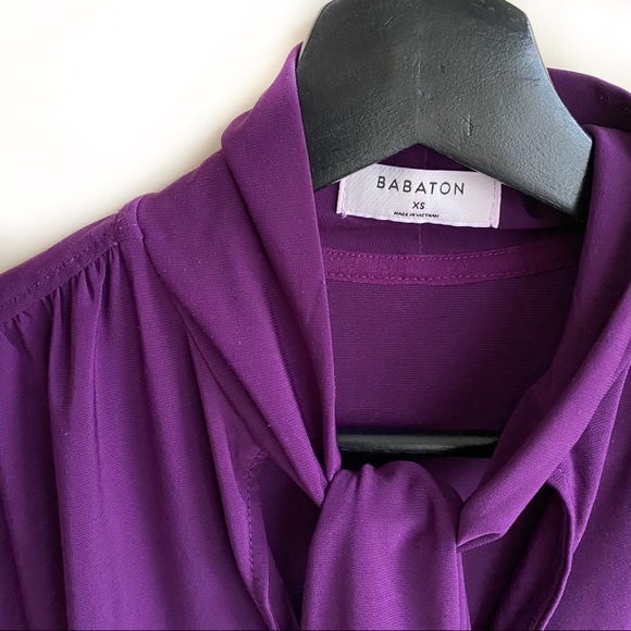 Aritzia Babaton Tie Front Keyhole Blouse - Picture 3 of 4